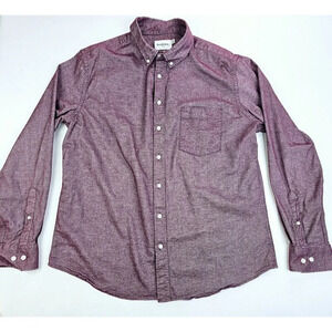 Goodfellow slim Size XL Men's Red Button Down Long Sleeve Northrop Shirt